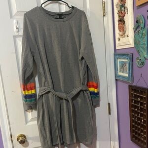 Torrid women’s Dress with Rainbow Sleeves sz 2